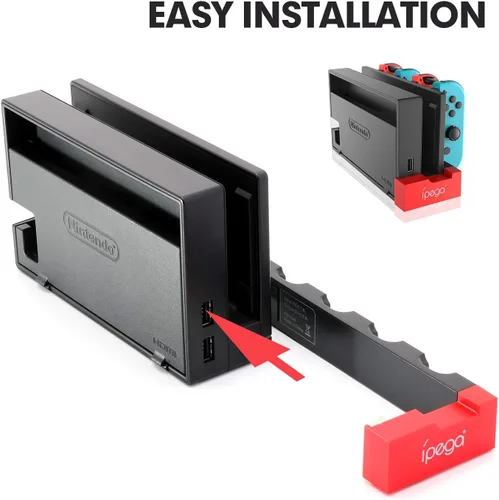 Vista 8 de Cargador para Switch Joy Cons, base de carga para Nintendo Switch Joy Cons