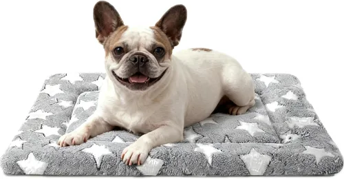 Vista 39 de Tapete de cama para perro, almohadilla reversible para jaula de perro con alfombrilla lavable y espuma suave, cama plana para mascotas para perros