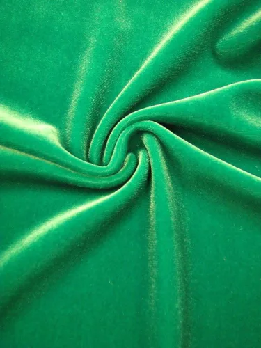 Vista 16 de Tela de poliéster sólido Spandex Velvet 2 Ways Stretch peso medio - por The Yard (negro)