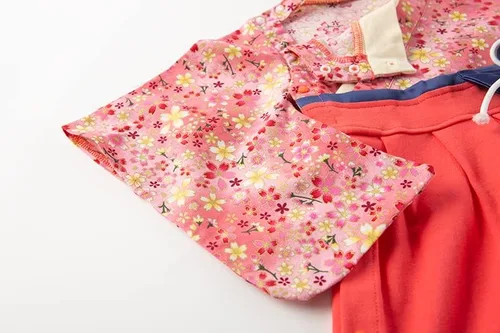 Vista 7 de Mameluco tipo kimono para bebé niña disfraz japonés mono Hakama traje samurái infantil