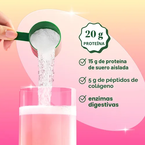 Vista 4 de Bloom Nutrition Proteína de suero transparente, limonada de frambuesa, 10