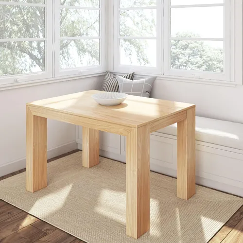 Vista 6 de Plank+Beam Mesa de comedor de 48 pulgadas, mesa de cocina de madera maciza de 48 pulgadas, mesa de comedor rectangular para comedor, oficina