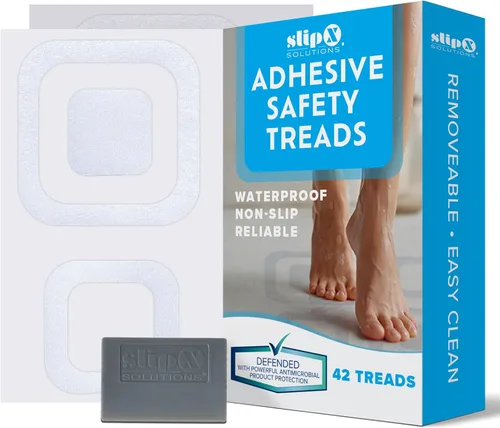 Vista 11 de Calcomanía adeshiva antideslizamiento para seguridad en el baño, 21 unidades Reliable Grip For Tubs, Showers, Stairs & More, Easy Install, Strong