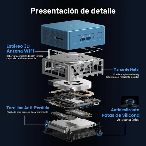 Vista 9 de GEEKOM IT12 Mini PC de negocios para servidor Plex y oficina en casa (cobertura de 3 años), con Intel i5-12450H Mini computadora Windows 11