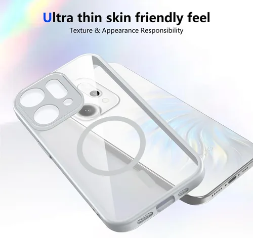 Vista 238 de Funda magnética transparente compatible con Xiaomi 17T, color negro 2 en 1 PC + TPU cubierta de teléfono a prueba de golpes, carcasa protectora