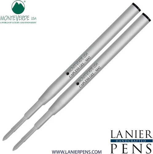Vista 2 de Monteverde M42 - Recambio de tinta de gel sin tapa compatible con la mayoría de bolígrafos estilo Montblanc, color negro (punta fina de 0.024 in)
