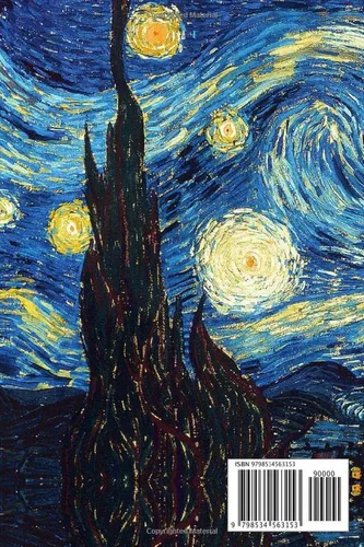 Vista 2 de Starry Night Vincent Van Gogh Bullet Journal Dotted Grid Journal for Bullet Journaling