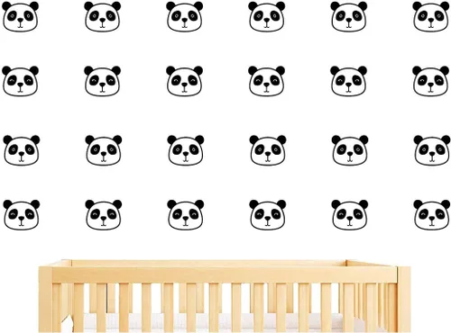 Vista 5 de 54 calcomanías de pared con diseño de panda, removibles, de vinilo, para cuarto de bebé, niños, niñas, decoración de pared