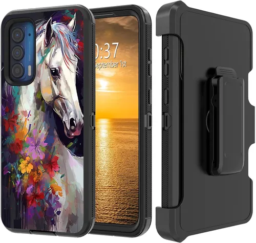 Vista 74 de Funda para Moto G Stylus 5G 2023 con funda de clip para cinturón y soporte, resistente de doble capa, resistente a prueba de golpes, para Motorola