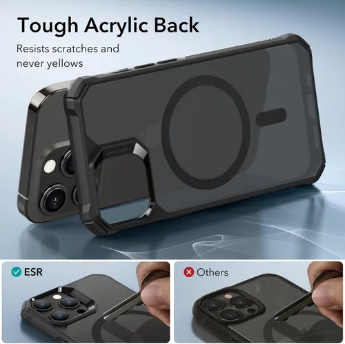 Vista 6 de ESR Funda para iPhone 15 Pro, compatible con MagSafe, protección de grado militar, esquinas de protección de aire a prueba de golpes, parte trasera