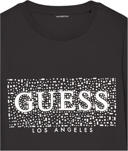Vista 2 de GUESS Sudadera Fench Terry con logotipo de diamantes de imitación para niña