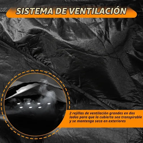 Vista 8 de Funda impermeable para motocicleta, forro polar de algodón y tela de poliéster resistente, resistente a los arañazos y a la intemperie