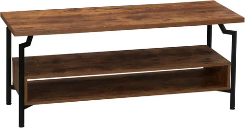 Vista 14 de Household Essentials Mesa de centro rectangular de hierro negro y oro
