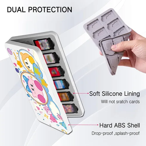 Vista 125 de PERFECTSIGHT Switch Game Case Compatible with Nintendo Switch Game Holder for Switch OLED/ Lite Game Card Case Cartridge with 24 Slots Game Card