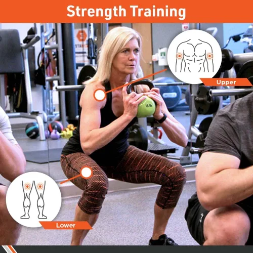 Vista 3 de Body Sport Pesas rusas de hierro con revestimiento de vinilo – Pesa rusa para levantamiento de pesas – Pesa rusa de entrenamiento de fuerza