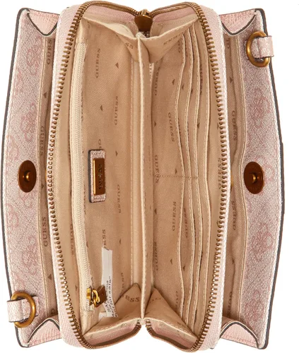 Vista 3 de GUESS Ginevra Mini Girlfriend Crossbody, logo Blush, Logotipo de rubor