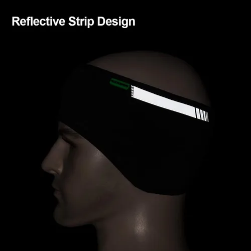 Vista 5 de ROCKBROS Diadema de forro polar para hombres y mujeres, para correr, ciclismo, ciclismo, banda cálida para las orejas de esquí para invierno y clima