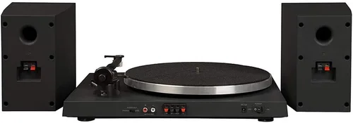 Vista 3 de Crosley T150A-BK - Moderno sistema de tocadiscos Bluetooth de 2 velocidades con brazo de tono ponderado variable y altavoces estéreo, color negro