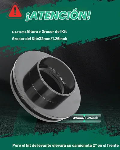 Vista 2 de SCITOO Kit de elevación de nivelación delantera de 2 pulgadas para Chevrolet 1999-2007 Espaciador de puntal de elevación compatible con Chevrolet