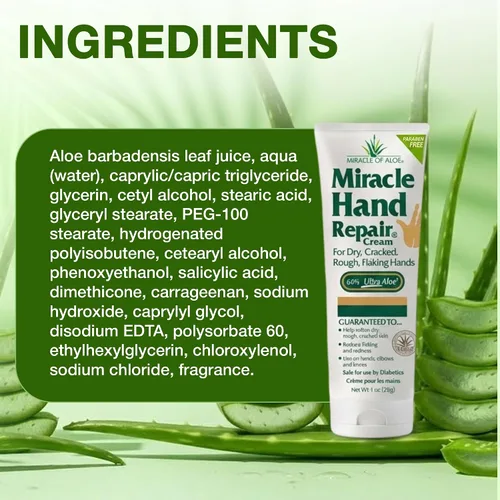 Vista 8 de Miracle - Crema reparadora de pies, 8 onzas + 1 onza Miracle Hand Repair, lociones curativas de aloe vera para manos y pies secos y agrietados