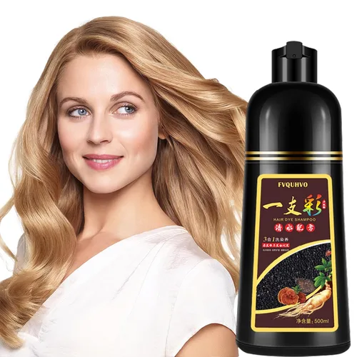 Vista 9 de Yocisku Champú de tinte para cabello negro 3 en 1 para hombres y mujeres, color de cabello para cobertura del 100% de las canas, champú para canas