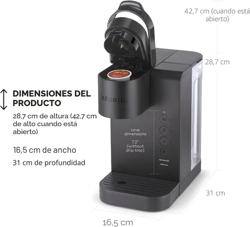 Vista 4 de Keurig K-Express Essentials - Cafetera K-Cup de una sola porción gris mate