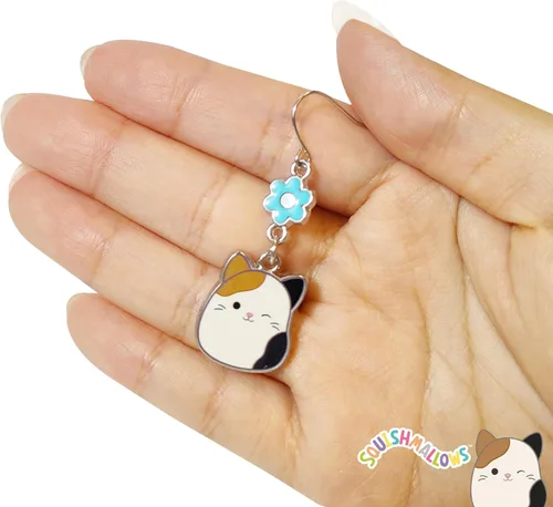 Vista 3 de LUV HER Squishmallows Hypoallergenic Earrings for Girls Stud and Fishhook Drop Sets with Charms One Size Fits All Ages 8+ Aplastar 1