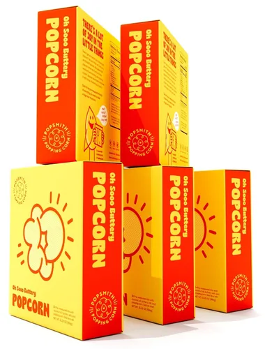Vista 11 de Popsmith Kits pre-medidos de palomitas de maíz: cinco kits de palomitas de maíz con mantequilla de 4 onzas con aceite de coco con sabor a