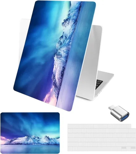 Vista 2 de Batianda Funda para MacBook Air de 15 pulgadas 2024 M3 2023 M2 modelo A3114/A2941, carcasa rígida de plástico de diseño único, cubierta de teclado