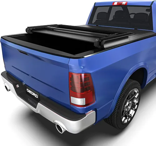 Vista 12 de OEDRO Cubierta rígida de cuádruple plegable para Dodge Ram 1500 2009-2018, para Ram 1500 Classic 2019-2024 con caja de 5.7 pies sin Rambox