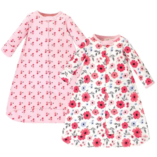 Vista 7 de Touched by Nature Saco de dormir unisex de algodón orgánico de manga larga para bebé, manta, mariposas brillantes, 0-3 meses Bright Butterflies