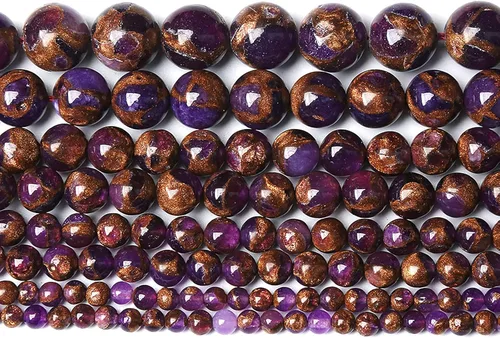 Vista 107 de 60 cuentas sueltas de piedra natural de turquesa africana de 0.236 pulgadas (6 mm) para hacer joyas, pulseras de bricolaje