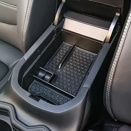 Vista 6 de TACORBO - Organizador de consola central compatible con Toyota RAV4 2019 2021 2020 2022 2023 2024 2025 y 2021-2024 2025 RAV4 Prime, bandeja de Negro