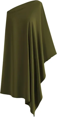 Vista 5 de LYANER Minivestido de mujer con un hombro y manga murciélago y dobladillo asimétrico