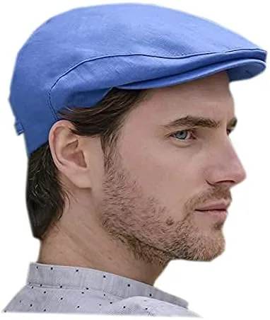 Vista 2 de Gorra de lino tradicional Ivy Azul