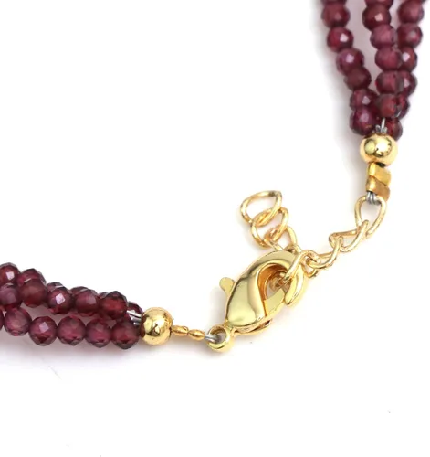 Vista 44 de Gempires - Pulseras de cuentas naturales de múltiples hebras, ligeras, hechas a mano, hipoalergénicas, de 8 pulgadas, chapadas en oro, elegantes