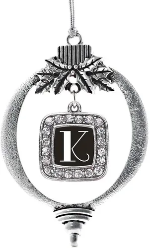 Vista 118 de Inspired Silver - Adorno con dije de reina de rodillo - Adornos navideños cuadrados de plata con joyas de circonita cúbica