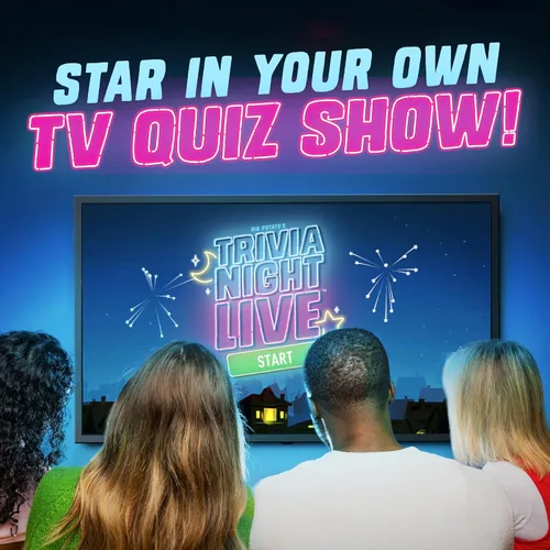 Vista 3 de Noche de Trivia en Vivo: Organiza Tu Propio Concurso de Preguntas, Nuevo Juego de Mesa para Familias y Amigos, Juego de Mesa Familiar, 2-6