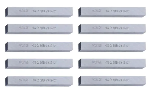 Vista 18 de Accusize Industrial Tools 1/2 x 1/2 x 4 pulg. (Ancho por Altura por TOL) Broca de herramienta HSS+5% M35 Cobalto para torno, 5095-0032 HSS + 5%