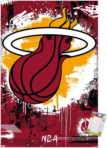 Vista 10 de Trends International NBA Miami Heat - Póster de pared con logotipo Maximalist 23