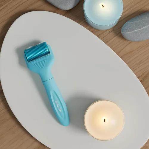 Vista 2 de Scalp Derma Roller - Herramienta de microagujas de 0.010 in para cabello y cuero cabelludo - 1200 agujas de titanio, cabeza reemplazable