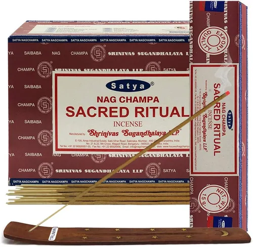 Vista 14 de Aruda - Varillas de incienso y soporte para varillas de incienso, paquete Insence Insense Satya Incense