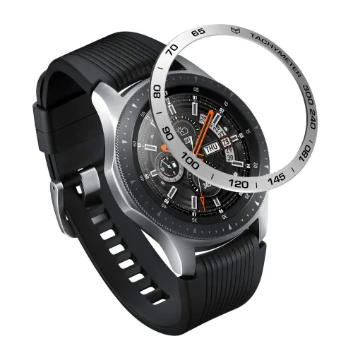 Vista 16 de AISPORTS Bisel Styling Compatible con Samsung Galaxy Watch 1.811 in Bisel Anillo Cubierta Adhesiva Anti Scratch Protección Acero Inoxidable Bisel