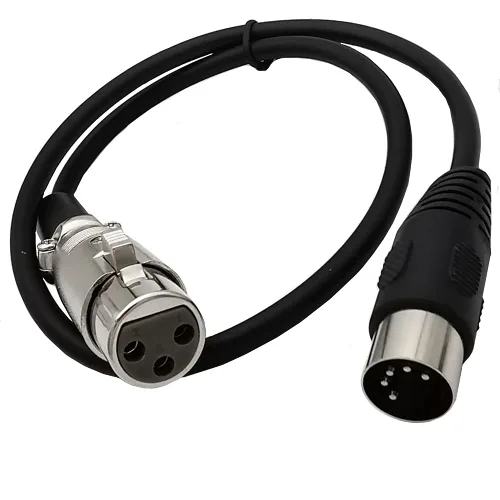Vista 2 de Seadream MIDI 5 pines DIN macho a XLR 3 pines hembra cable (1.64 pies)