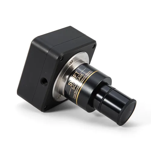 Vista 2 de Swift Cámara de microscopio USB 3.0 de 20 MP con lente reductora y kit de calibración, ocular digital para microscopios compuestos y estéreo