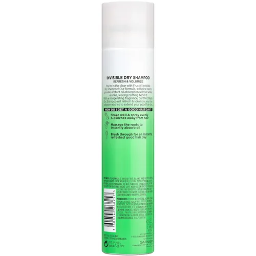Vista 2 de Garnier Fructis - Champú seco invisible, menta mojito, sin residuos visibles, 4.4 onzas, paquete de 3