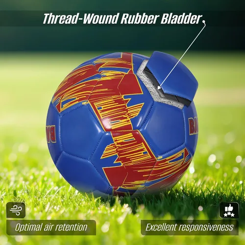 Vista 2 de Vizari Balón de fútbol para jóvenes y adultos, pelota de tela de 2 capas para mayor durabilidad y comodidad, pelota elevada sintética brillante