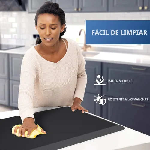 Vista 3 de KitchenClouds Alfombra de Cocina Acolchada Anti Fatiga 17.3"x28" Impermeable, Antideslizante, Alfombras de Pie y Comodidad para Escritorio/Piso