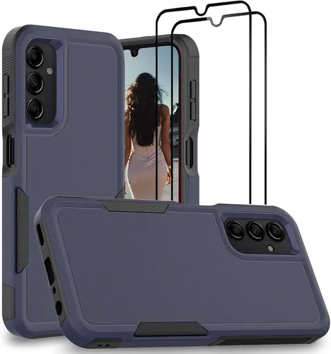 Vista 220 de Jeylly Compatible con Samsung Galaxy A22 5G Funda, Funda Samsung A22 5G con 2pcs protectores de pantalla de vidrio templado