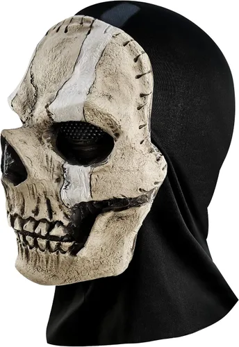 Vista 4 de Máscara de Calavera Fantasma de Cara Completa para Juegos de Guerra y Deportes al Aire Libre Multicolor1